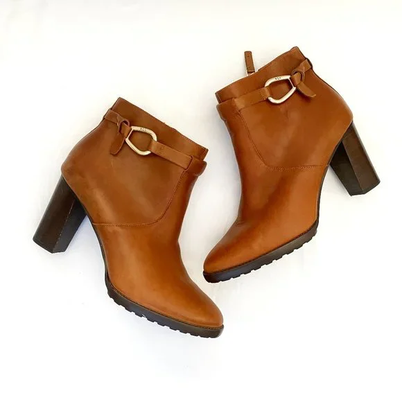 Ralph Lauren Leather Booties - Picture 1 of 5